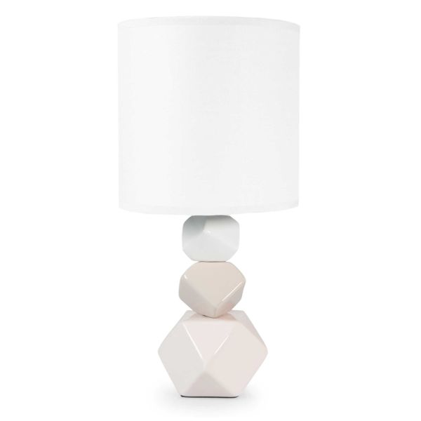 Lampe en céramique et abat-jour blanc H 37 cm YAKIMINI