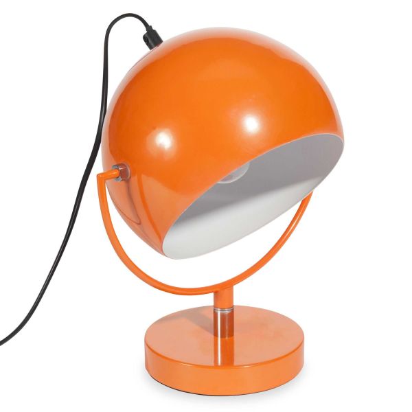 Lampe en métal orange H 26 cm CAPSULE