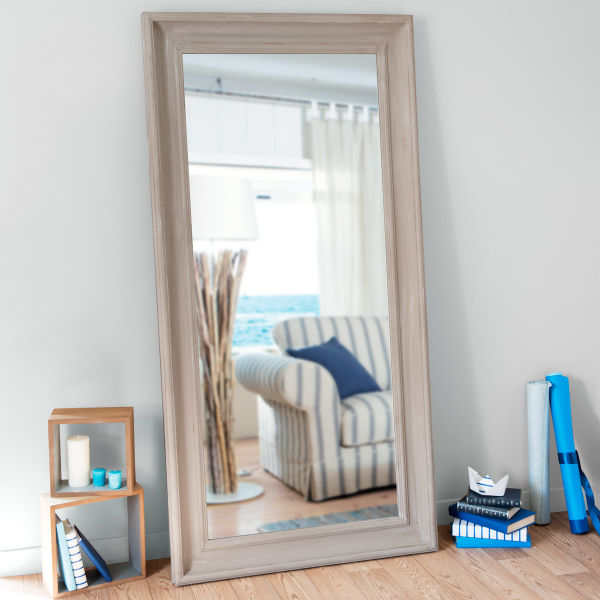 Miroir beige vieilli H 180 cm SULLY ANTIQUE