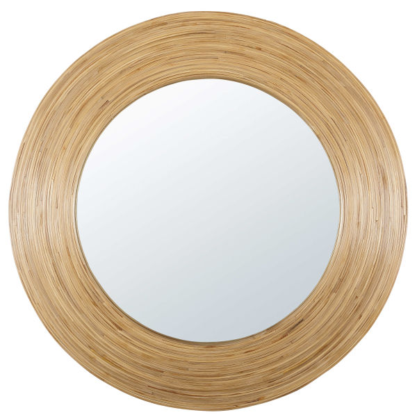 Miroir rond en bambou D.98cm COMOE