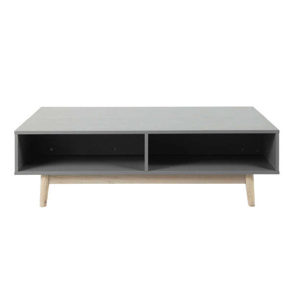 Table basse avec coffre en bois grise L 120 cm Artic