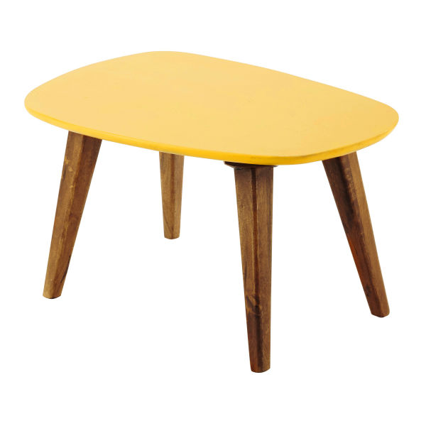Table basse vintage en bois jaune L 75 cm Janeiro