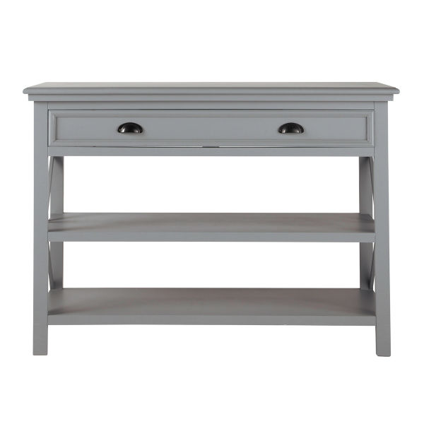 Table console en pin gris L 120 cm Newport