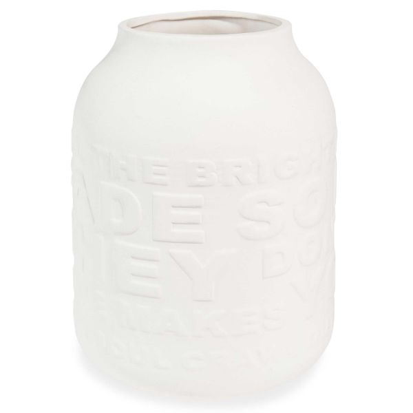 Vase en céramique blanche H 22 cm STORY