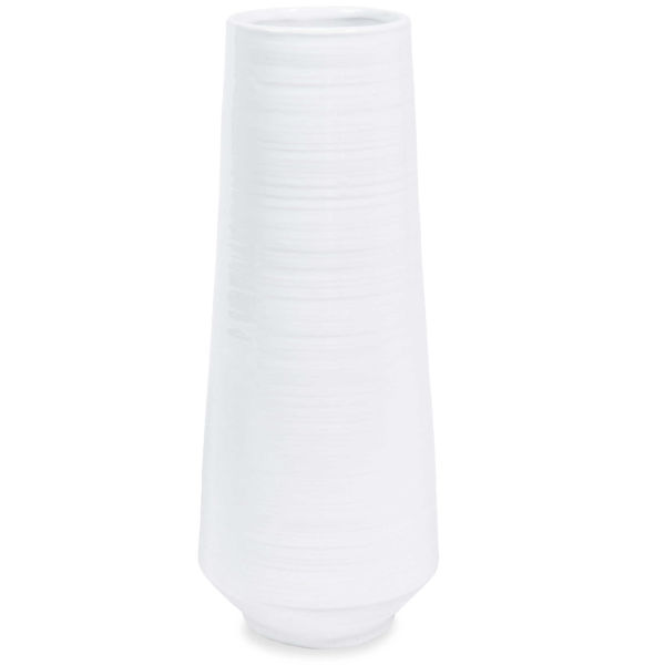 Vase en céramique blanche H 28 cm BIANCO