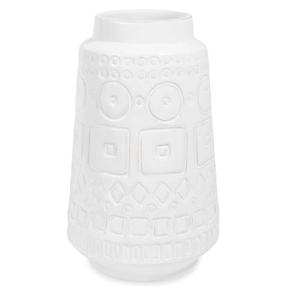 Vase en céramique blanche H 28 cm ITHAKI