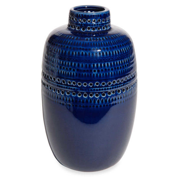 Vase en céramique bleu nuit H.25cm URBAN