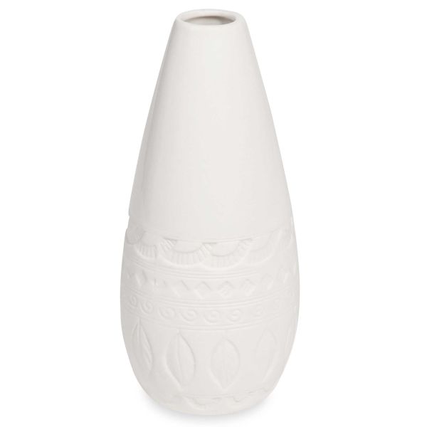 Vase en porcelaine blanche H.21cm PLUME