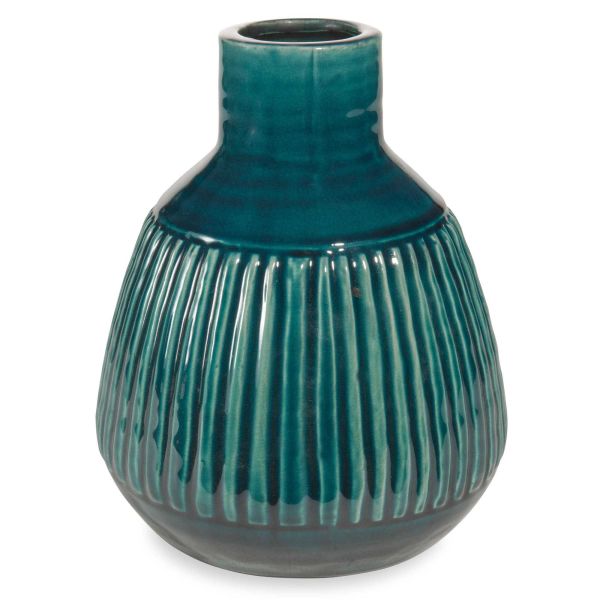 Vase en porcelaine bleue H 23 cm OCÉAN