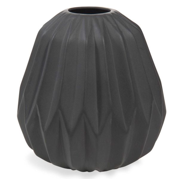 Vase en porcelaine noire H 16 cm ALASKA