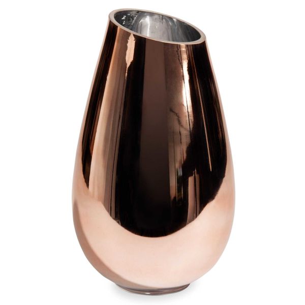 Vase en verre H 25 cm COPPER