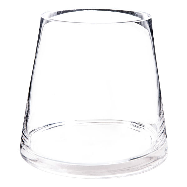 Vase photophore en verre H 13 cm TRAPÈZE