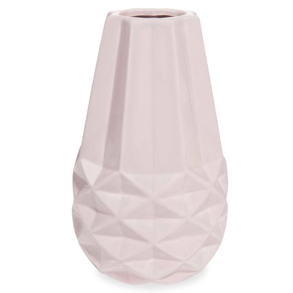 Vase rose en céramique H 20 cm BORAS