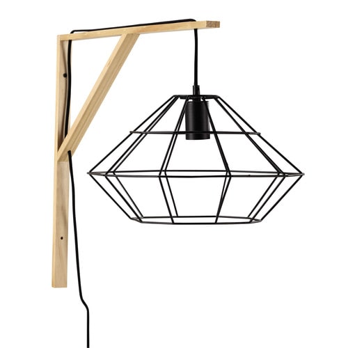 Wandleuchte ORIGAMI aus Metall, H 50 cm, schwarz | Maisons du Monde