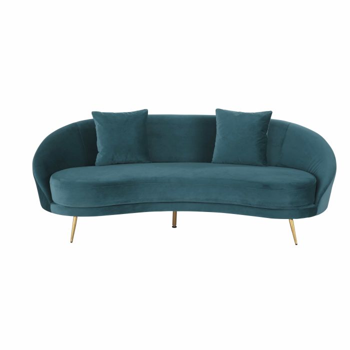 Samt Ecksofa Blau - The Door Knockers