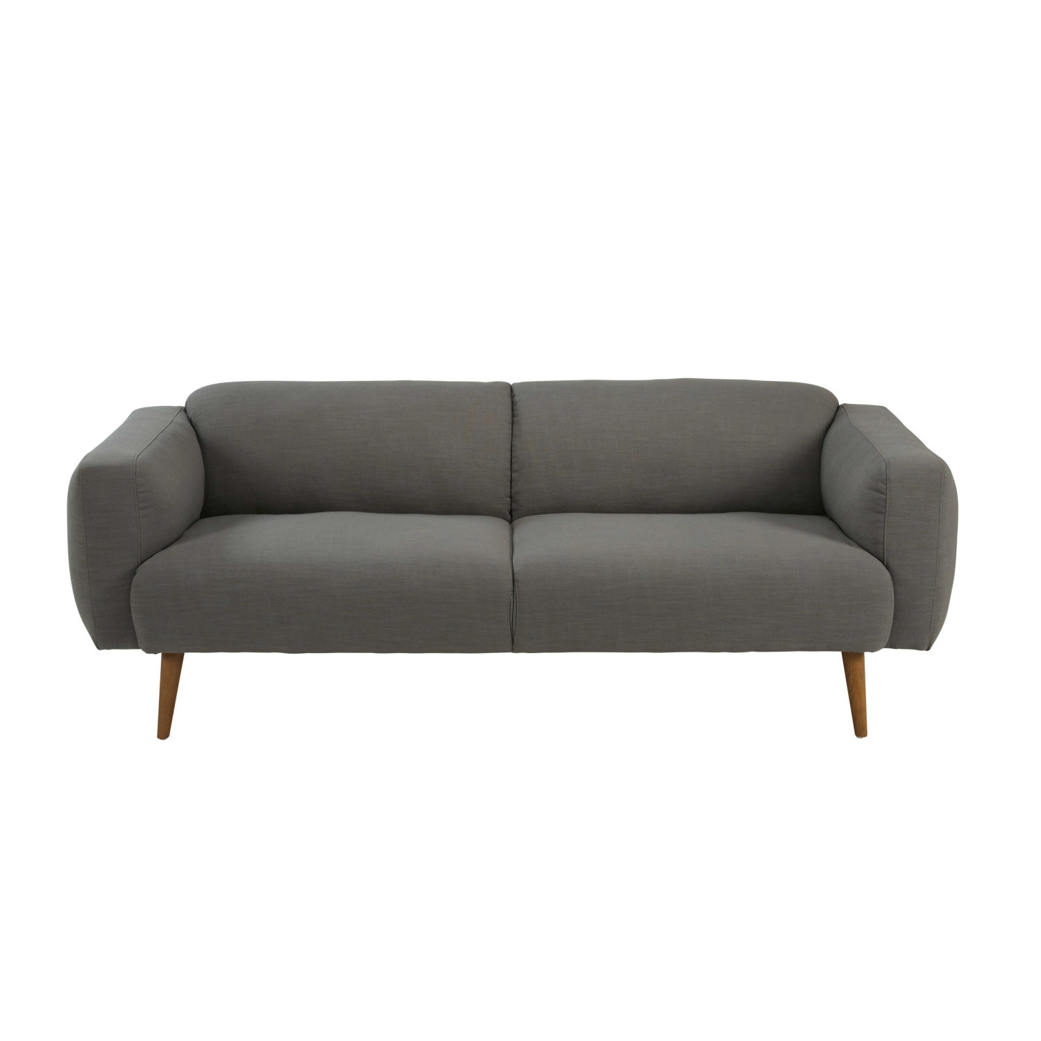 3SitzerSofa aus grau meliertem Stoff Maisons du Monde