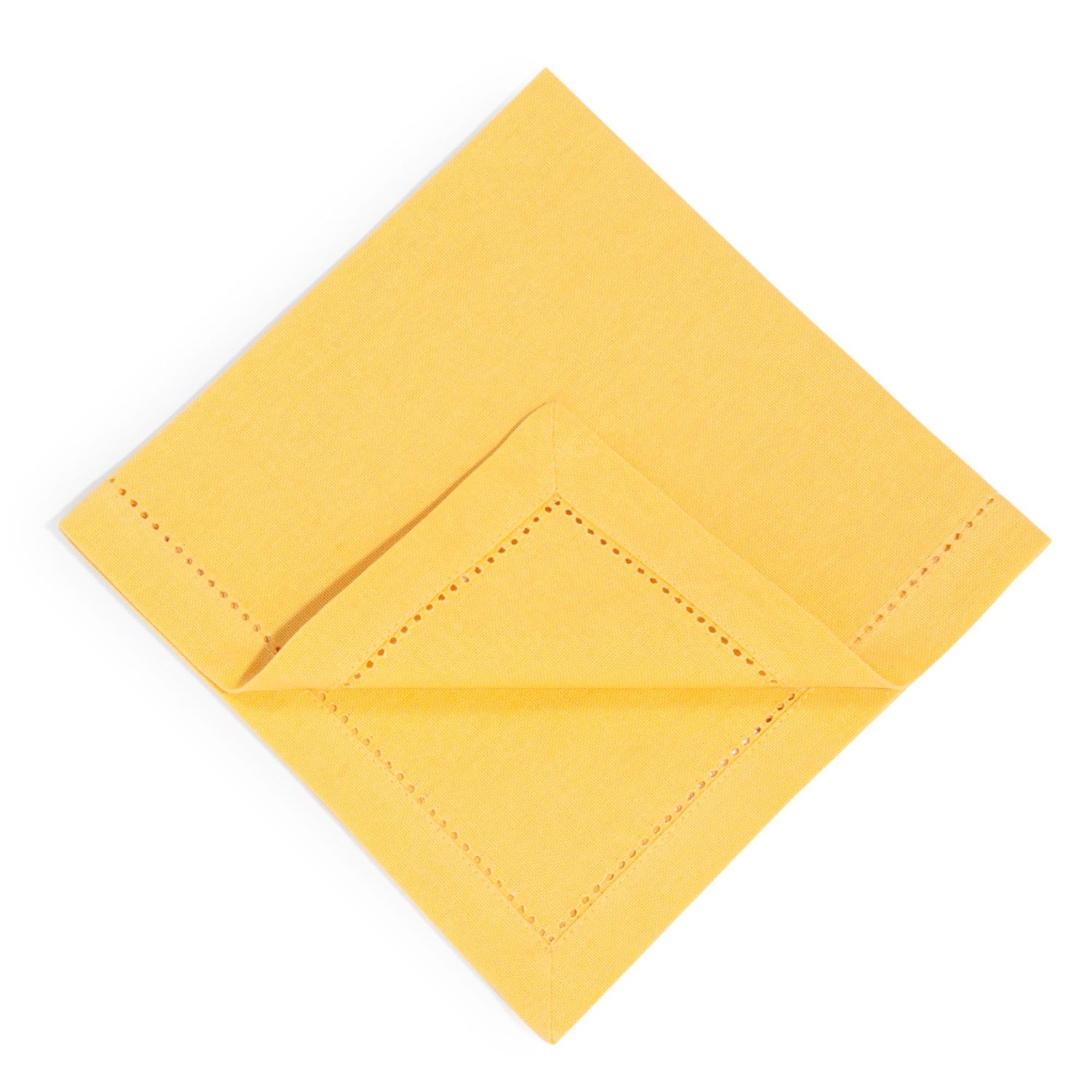 4 mustard yellow cotton serviettes 40 x 40 cm Maisons du Monde