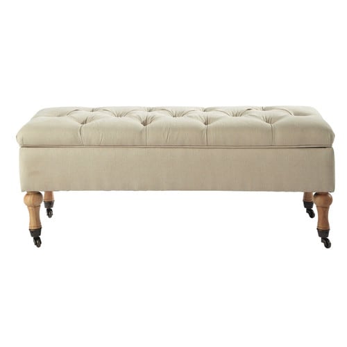 Banc coffre beige