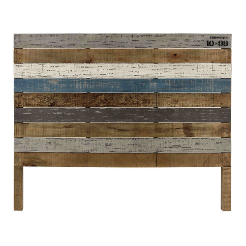 Cabecero 140 cm de listones de madera de mango Sailor | Maisons du Monde