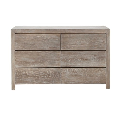 Cómoda doble de roble macizo An. 130 cm Baltic | Maisons du Monde