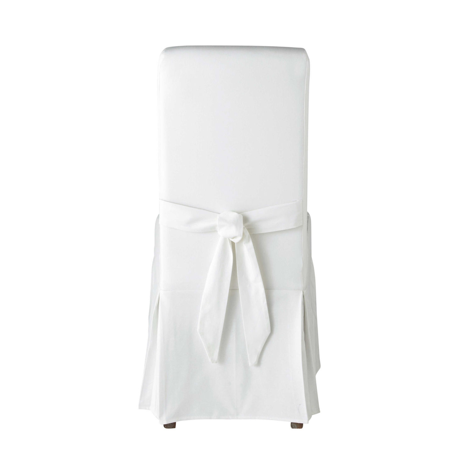 Cotton chair cover with bow in ivory Maisons du Monde