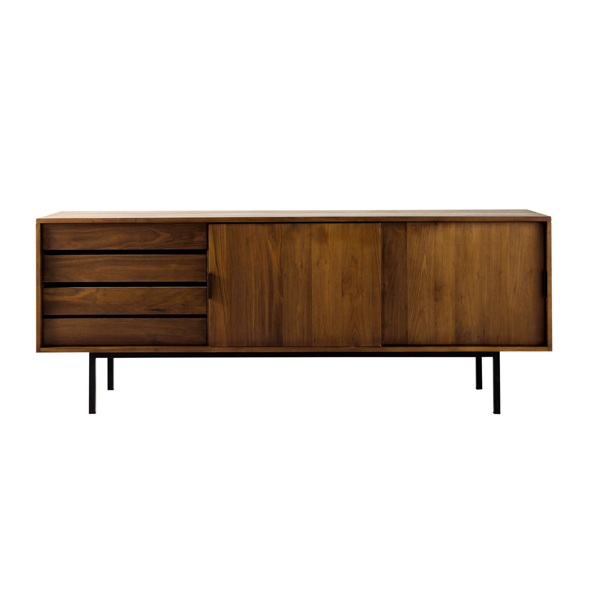 Credenza bassa lunga in massello di noce Maisons du Monde