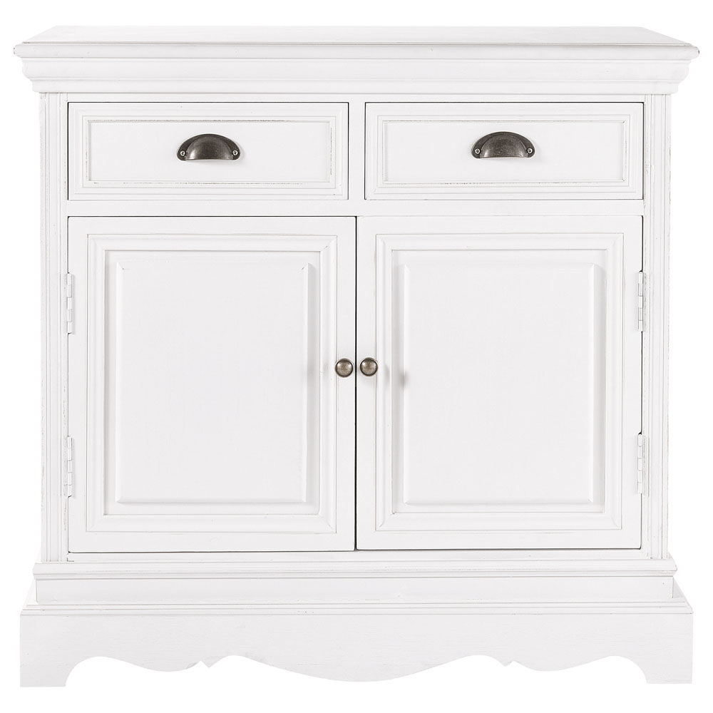 Credenza bianca in legno di paulonia L 86 cm Maisons du Monde