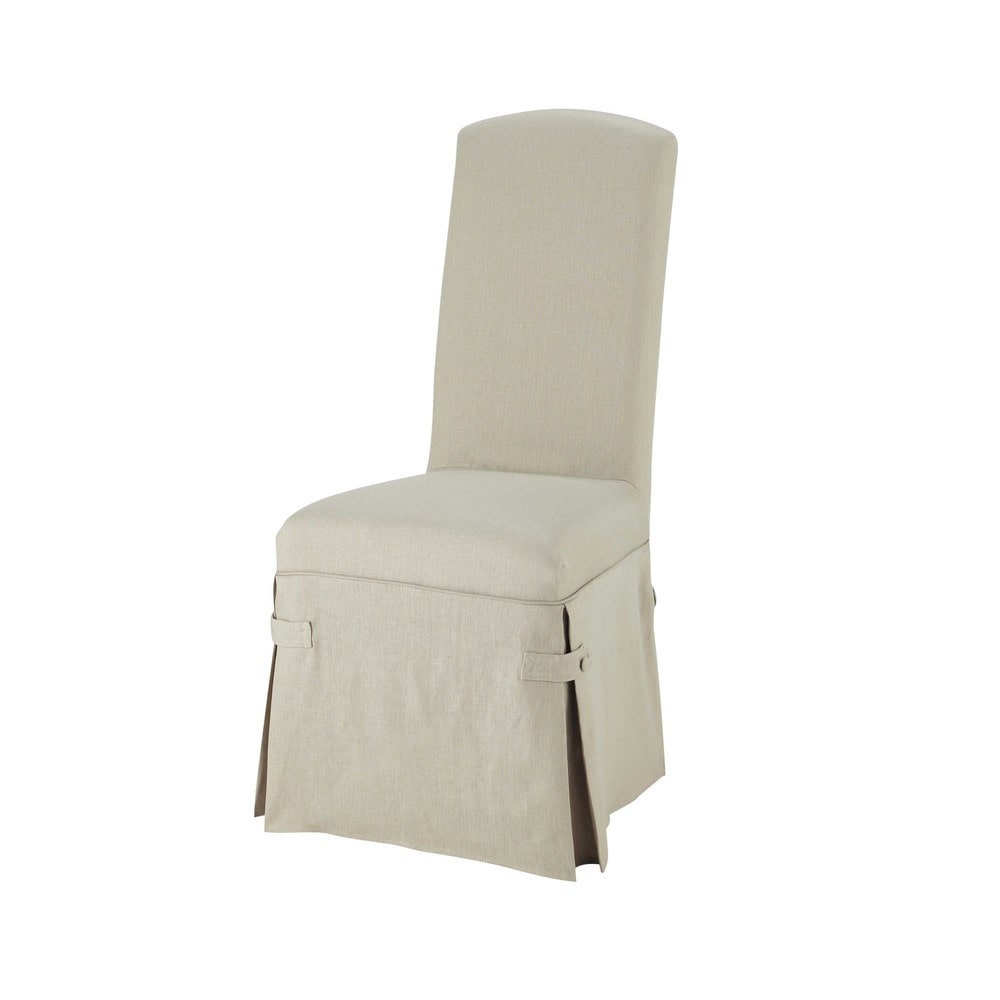 Funda larga de silla de lino Alice | Maisons du Monde
