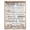 HOME RULES wooden wall art 50 x 65 cm | Maisons du Monde