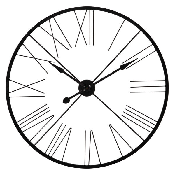 Horloge indus en métal noire D 90 cm ALTON