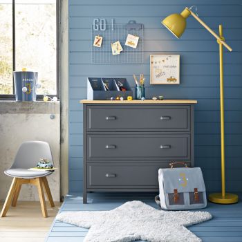 Cómoda azul oscuro con 3 cajones Petit Bolide | Maisons du Monde