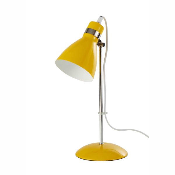 Lampe de bureau en métal jaune H 38 cm PIX