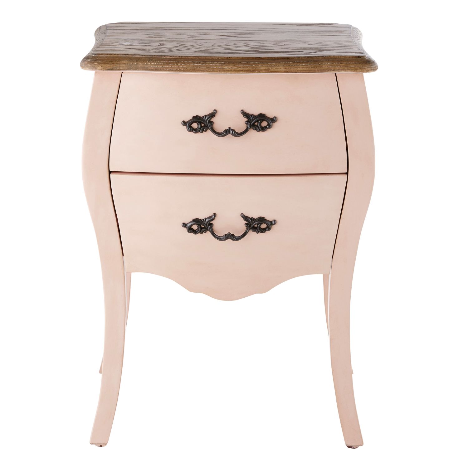 Light Pink 2Drawer Bedside Table Maisons du Monde