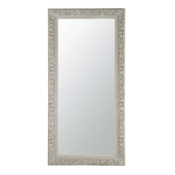 Miroir en bois beige grisé H 180 cm ALIÉNOR