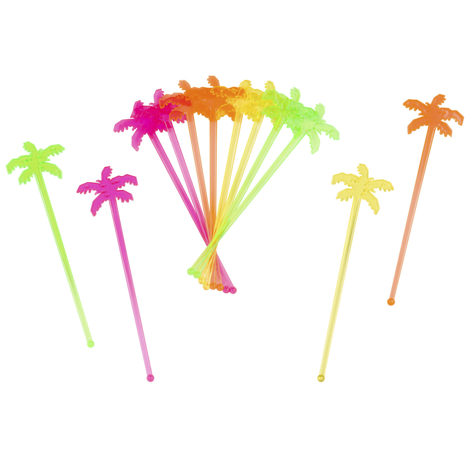 MulticolouRed Palm Tree Swizzle Sticks Maisons du Monde