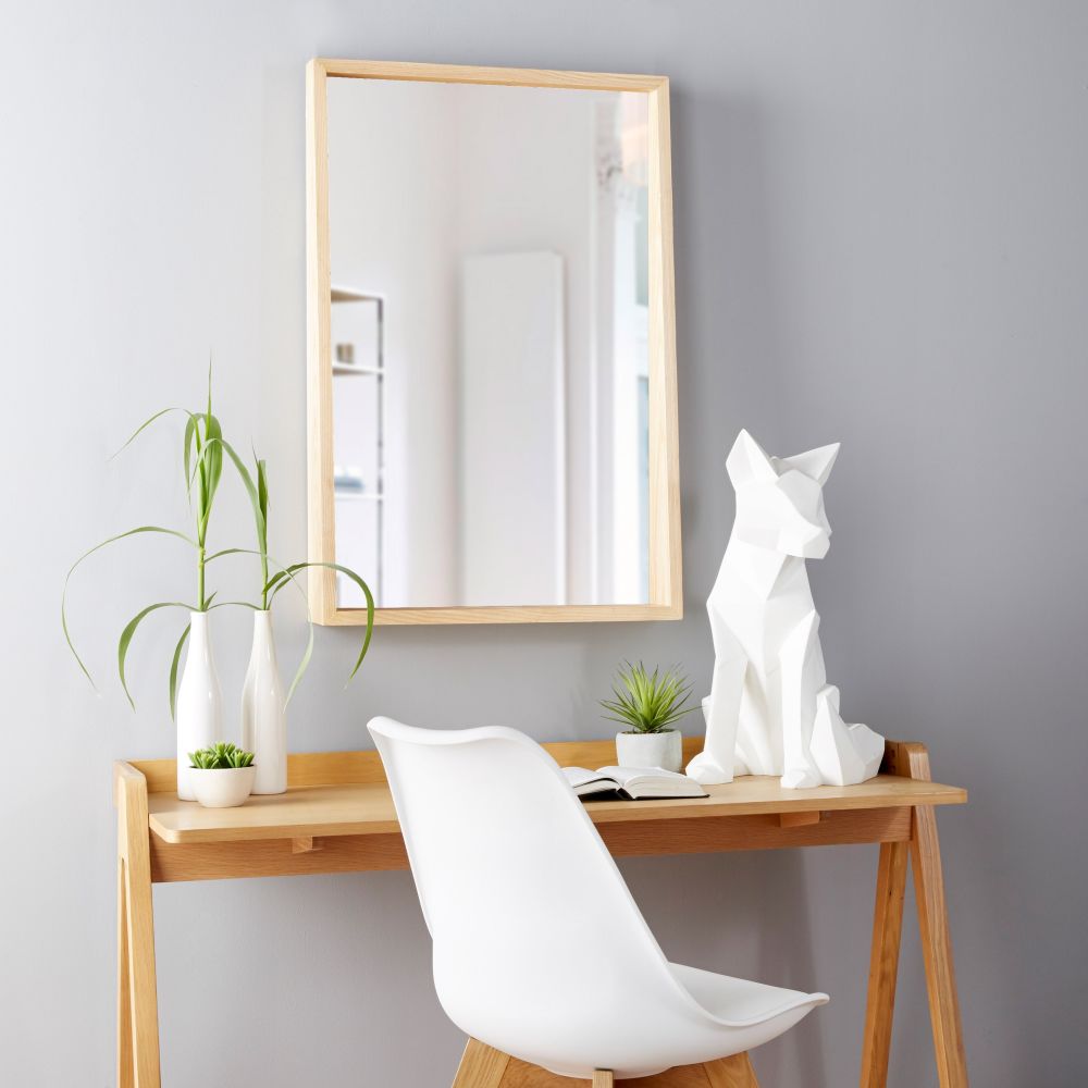 Oak Mirror with Shelf 60 x 90 cm Maisons du Monde