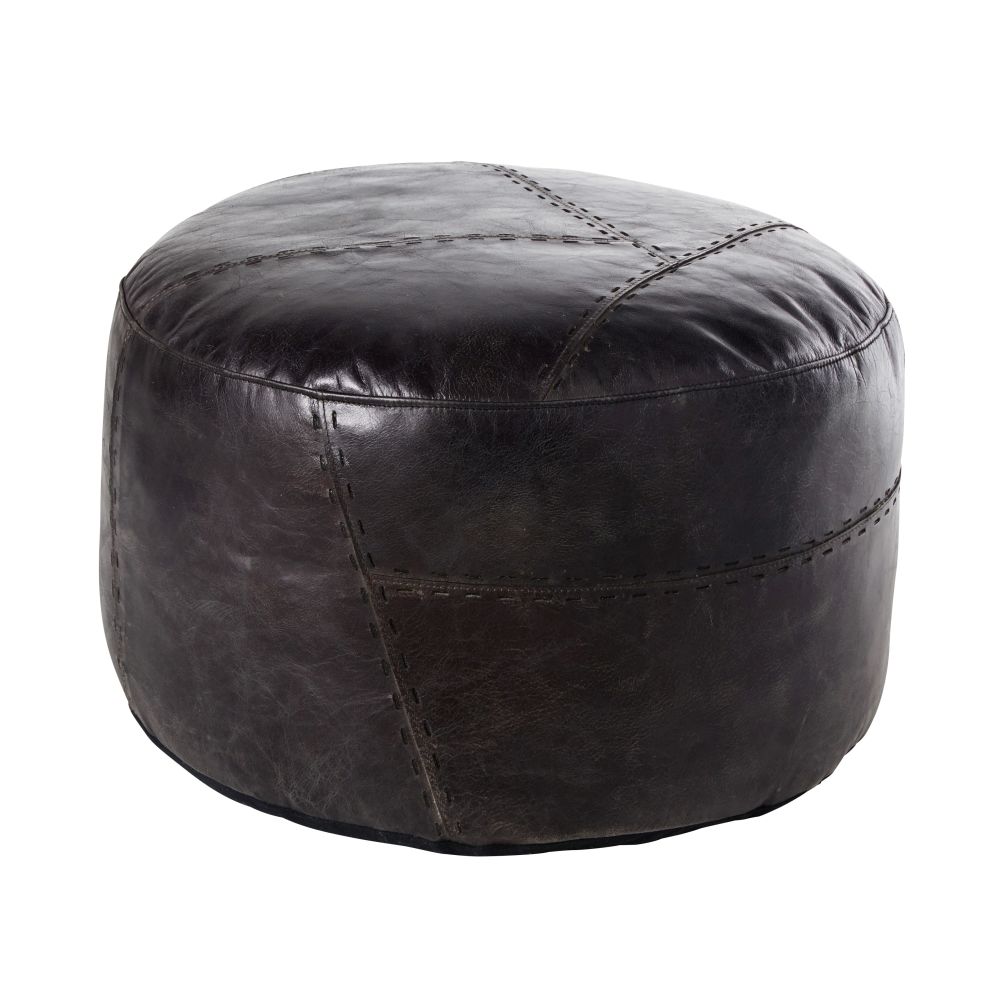 Pouf cuir Noir en