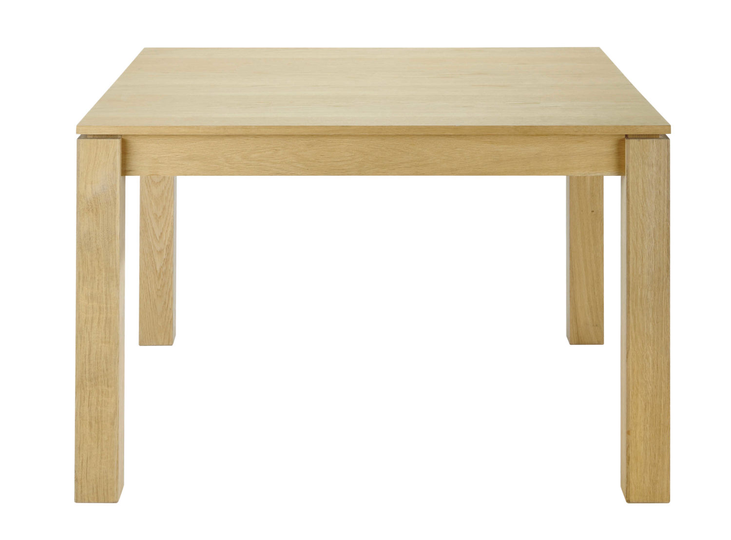 Quadratischer ausziehbarer Esstisch 4 bis 8 Personen aus Eiche L120/180