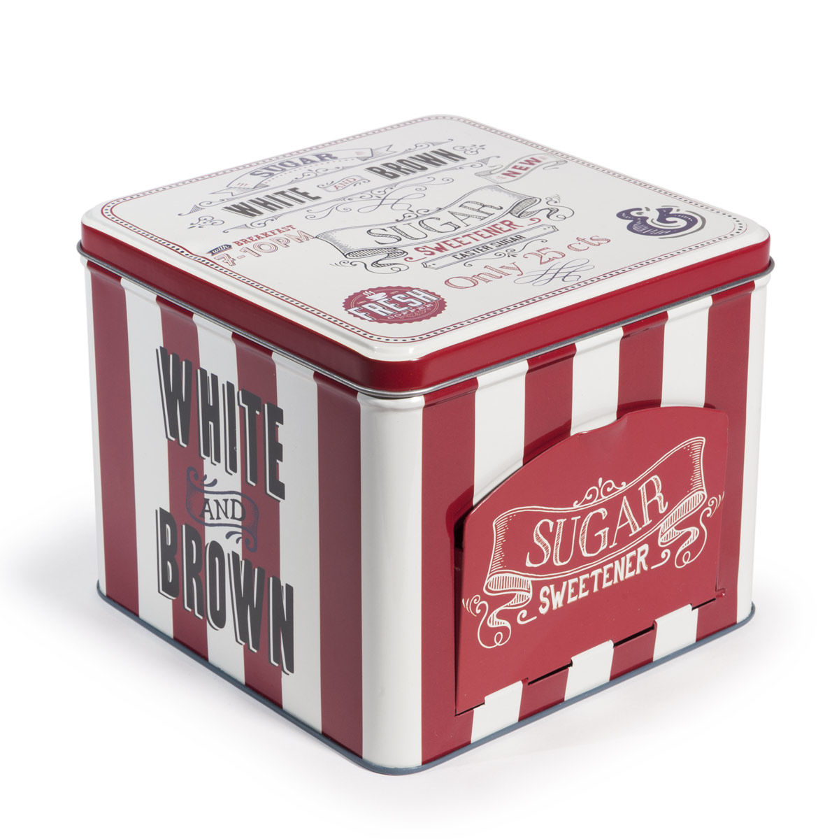 sugar tin in red H 12cm Maisons du Monde