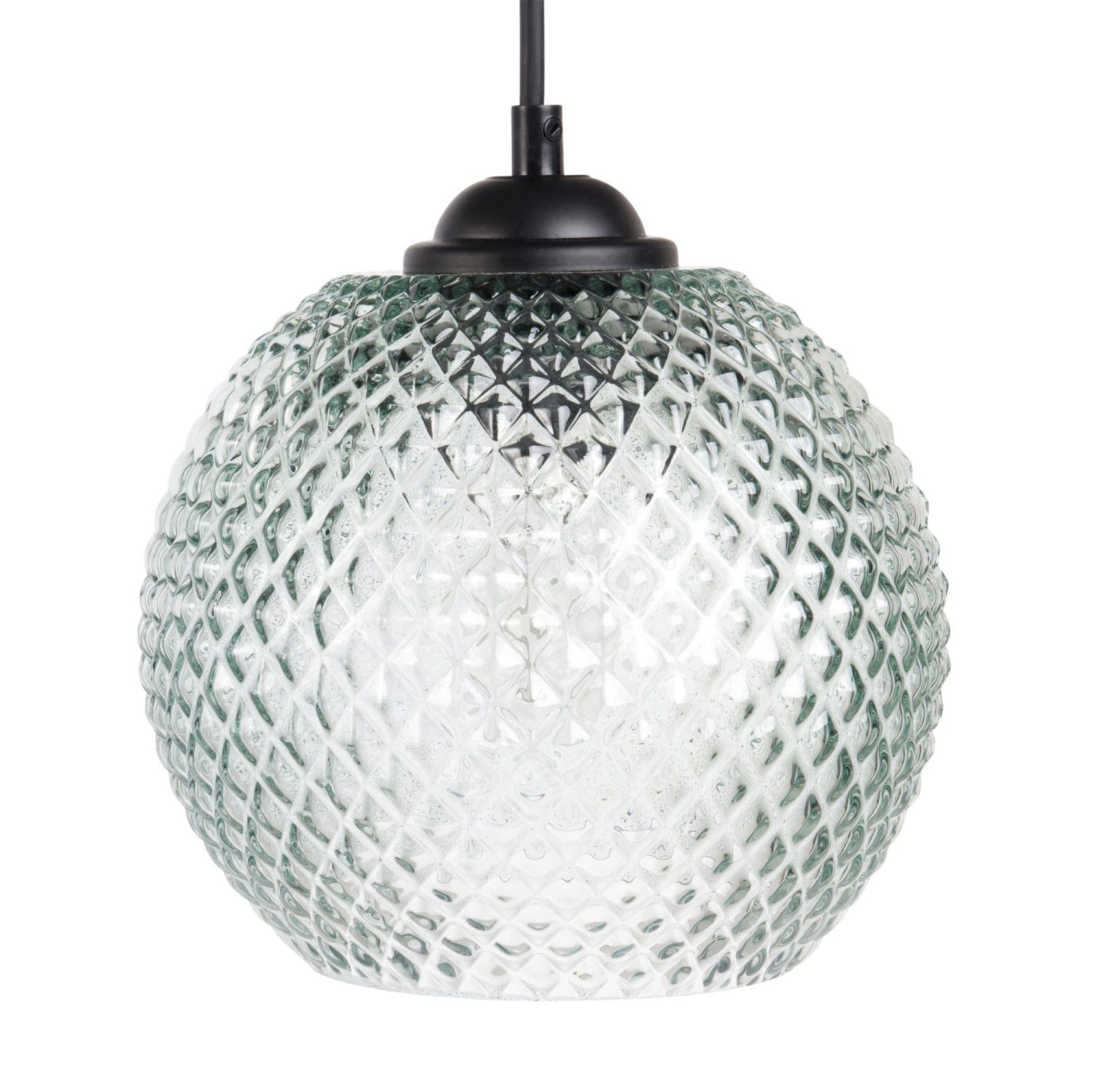 Ribbed Grey Tinted Glass Pendant Light Maisons du Monde