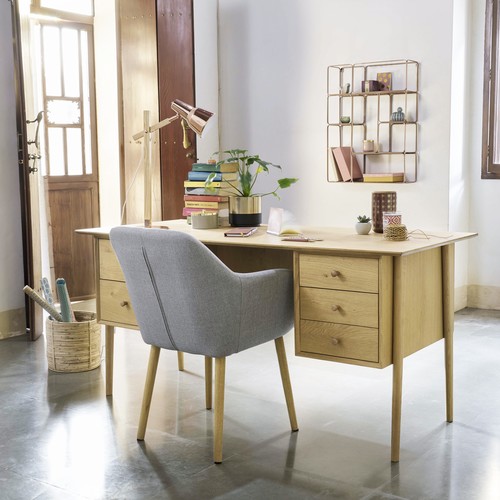 Escritorio vintage con 5 cajones Elwood Maisons du Monde