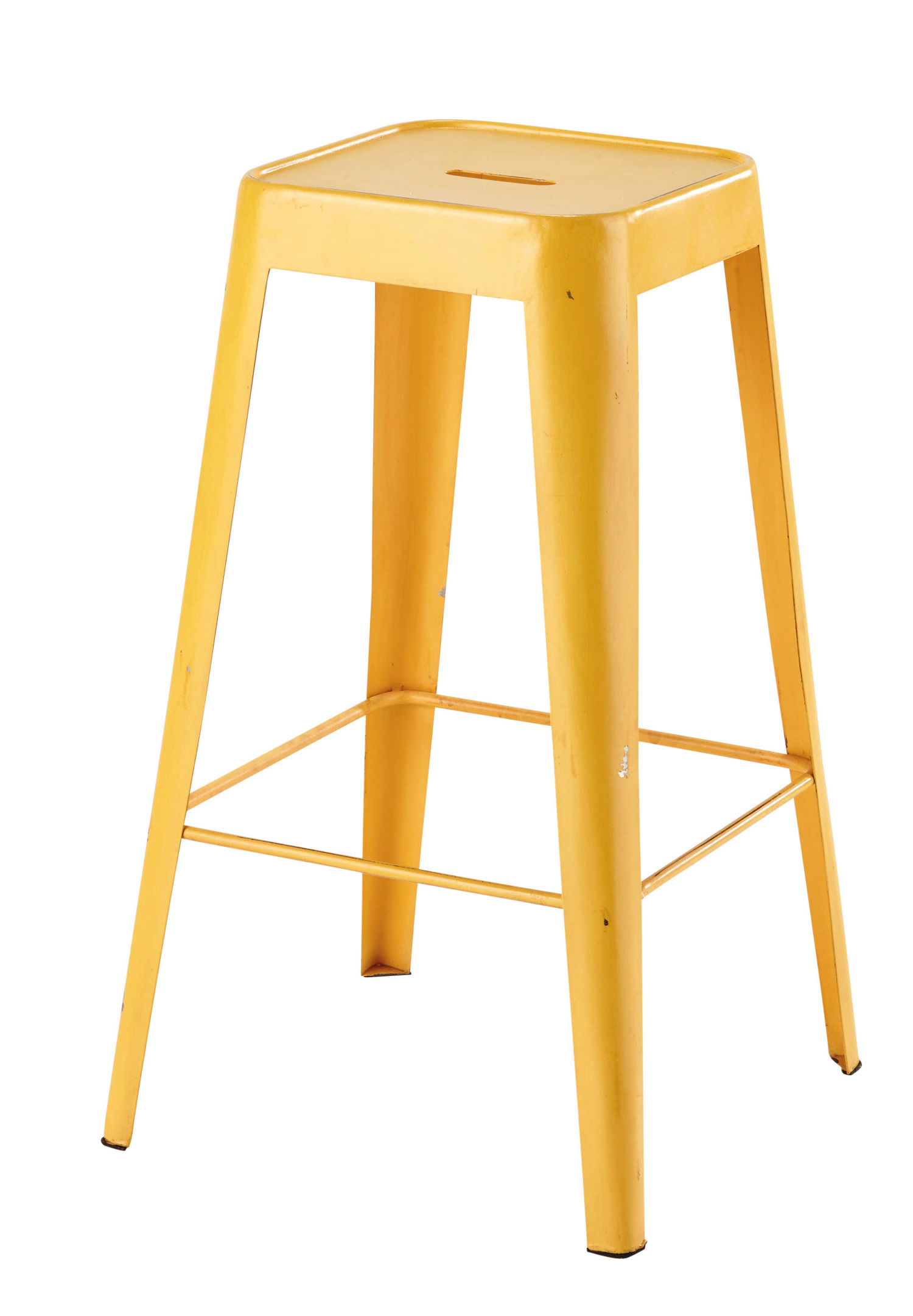 Tabouret de bar en métal jaune | Maisons du Monde