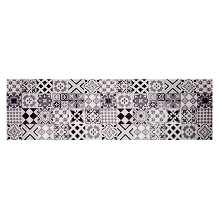 Tapete De Vinil Com Ilustrações Decorativas De Azulejos De Cimentos De 60x199
