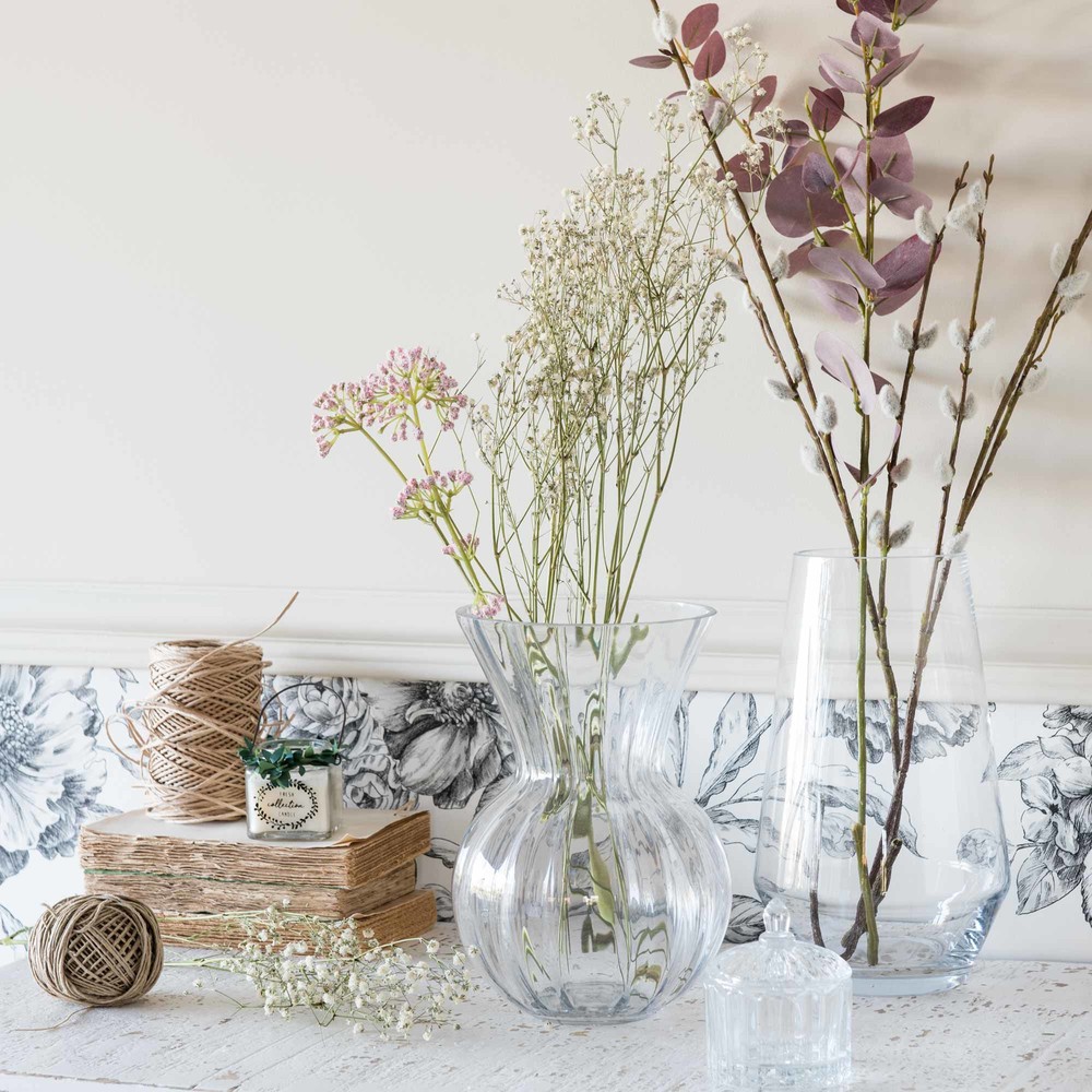 Vase boule en verre H23 Optic Maisons du Monde