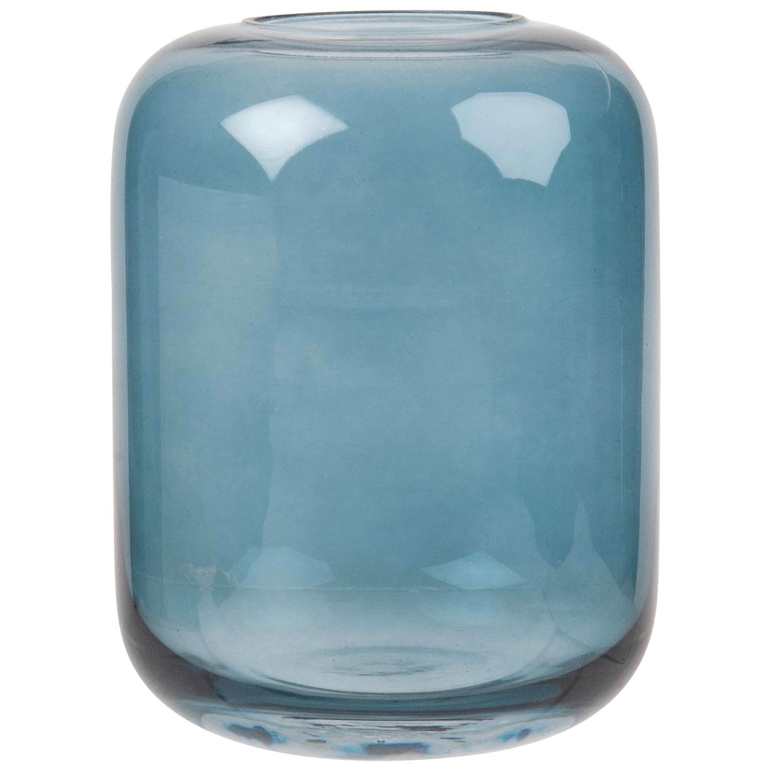 Vase en verre teinté bleu H10 Maisons du Monde