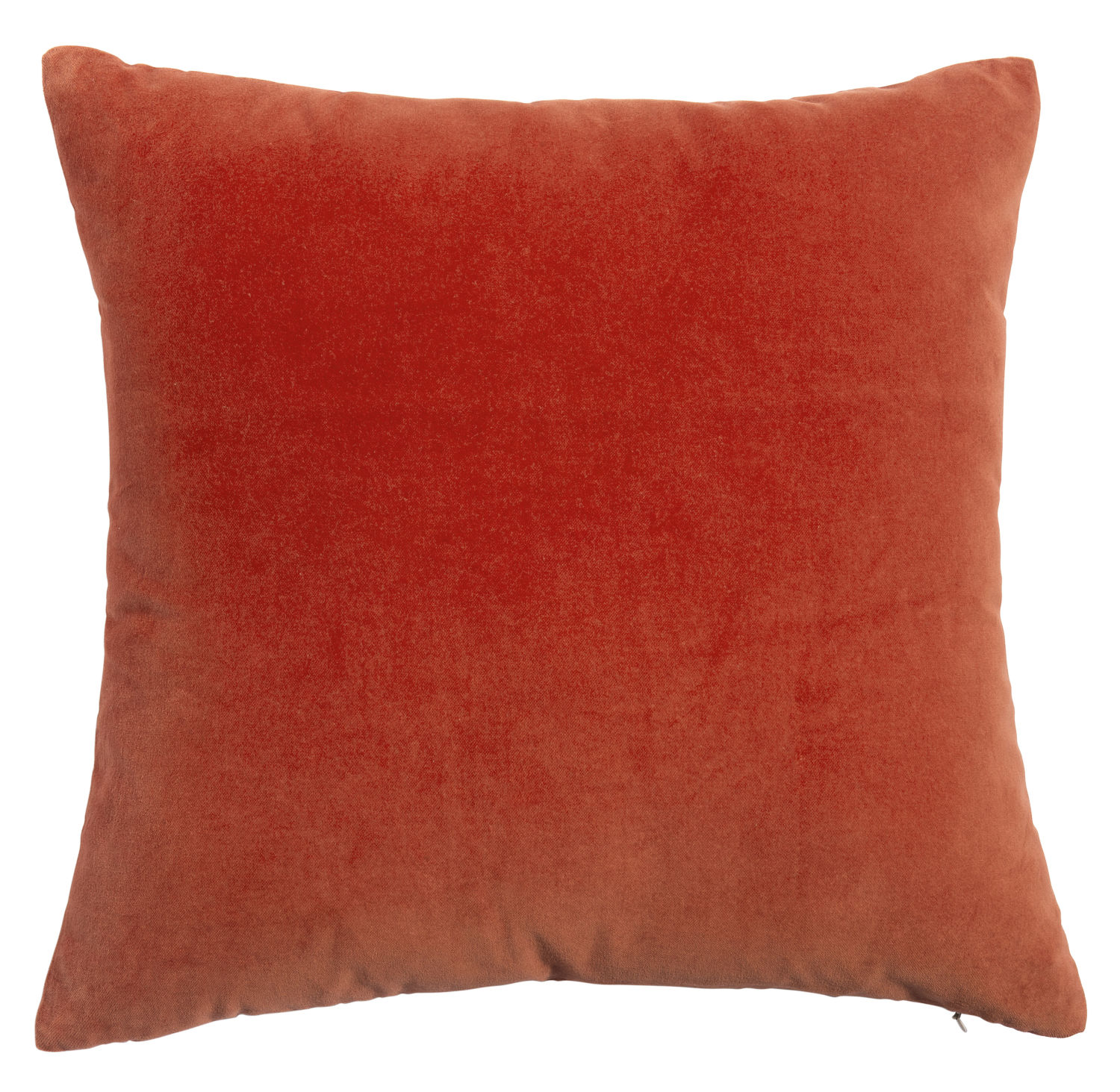 Velvet cushion, paprika red 45 x 45cm Maisons du Monde