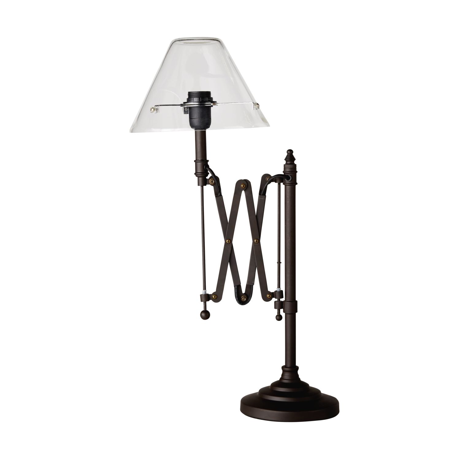 Verstellbare Lampe im Industriestil aus schwarzem Metall