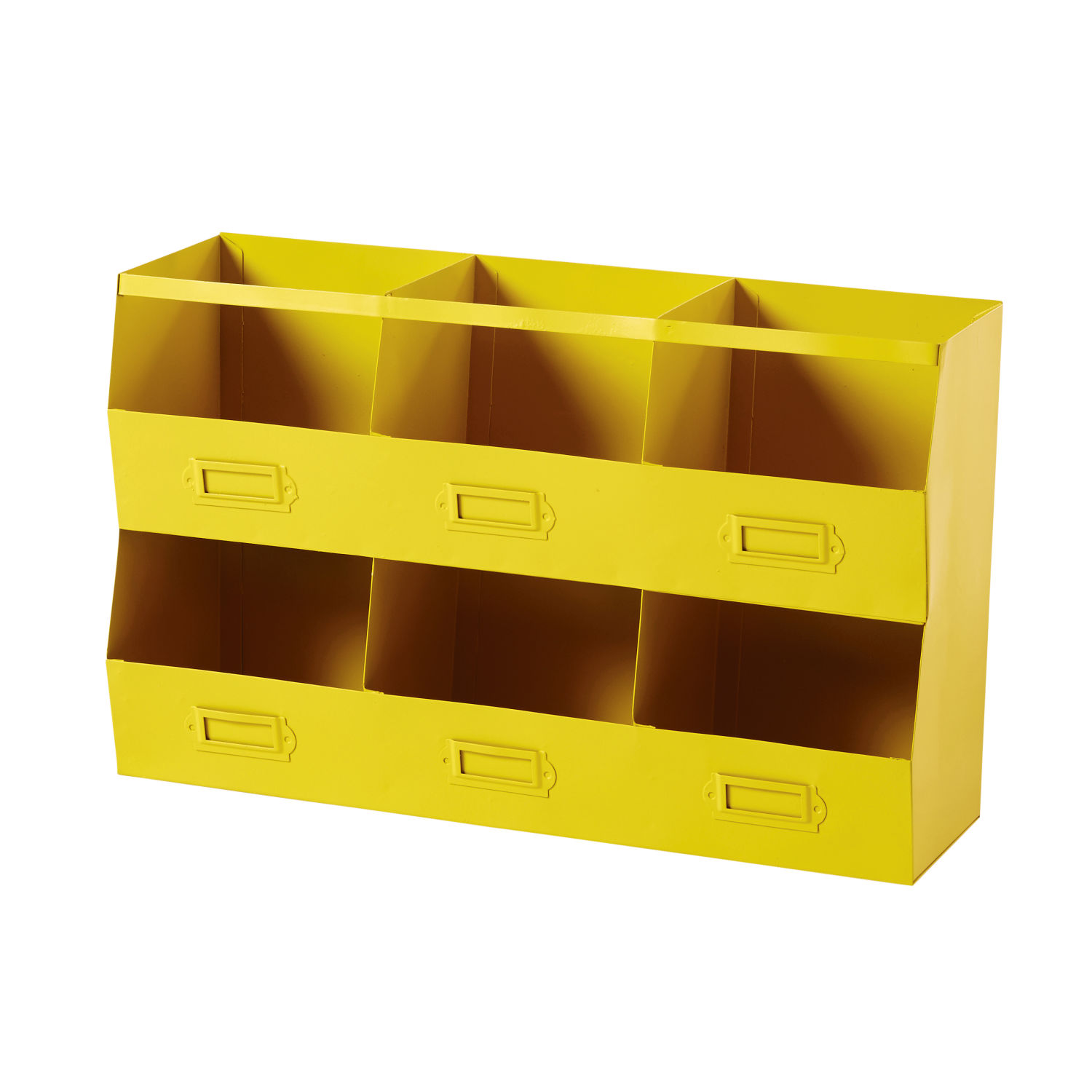 Yellow Metal Shelving Unit with 6 Compartments Maisons du Monde